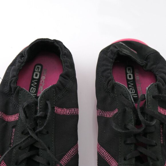 Skechers Womens Go Walk Nice Sneaker Size 7 Black Pink Active Shoe Comfy Casual - Picture 12 of 12